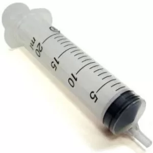 20ml luer slip syringe 3-part, eccentric tip