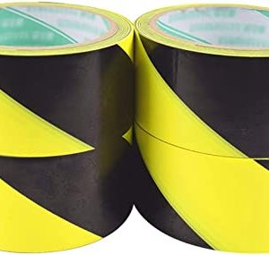Black/Yellow 18m Hazard Tape,