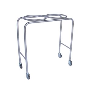 Mobile double bowl stand _ Stainless steel construction