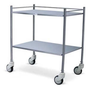 Instrument Trolley Large
(2 stainless steel shelves)