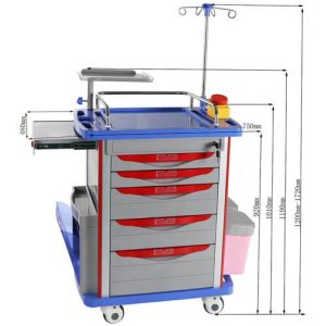 Emergency Crash Cart 
Trolley 5 drawers
