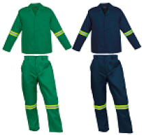 Conti suits 100% cotton with reflectors green