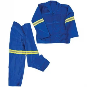 Dromex –  Royal Blue Overall ( 2 piece ) with reflective tape  size 54