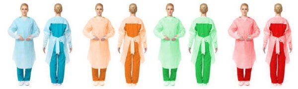 blue plastic isolation apron - Image 6