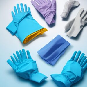 blue latex powder free gloves