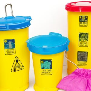 sharps container 100l base & lid square