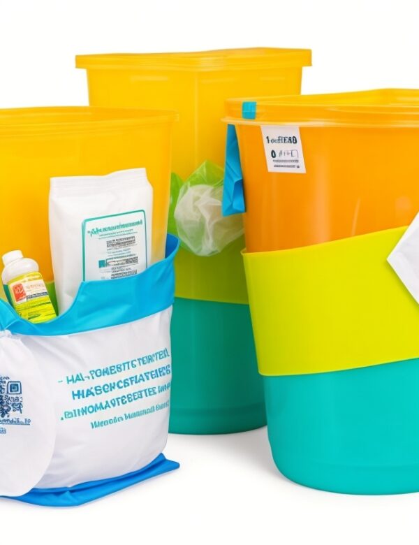 sanitary bin liners - large / clear (pack of 100 bags)