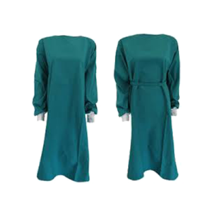 dark green uniform in hospital