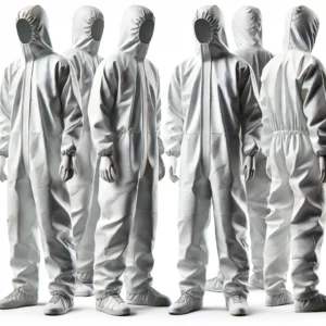 White Reusable coveralls