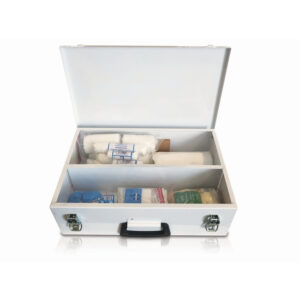 First Aid Kit – Factory Regulation 7 – Metal Box and Contents – 46 x 14 x 31 cm – FAK5004