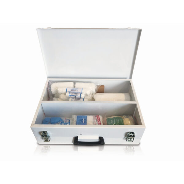 First Aid Kit - Factory Regulation 7 - Metal Box and Contents - 46 x 14 x 31 cm - FAK5004