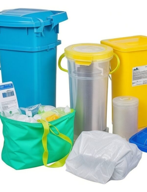 yellow biohazard bag