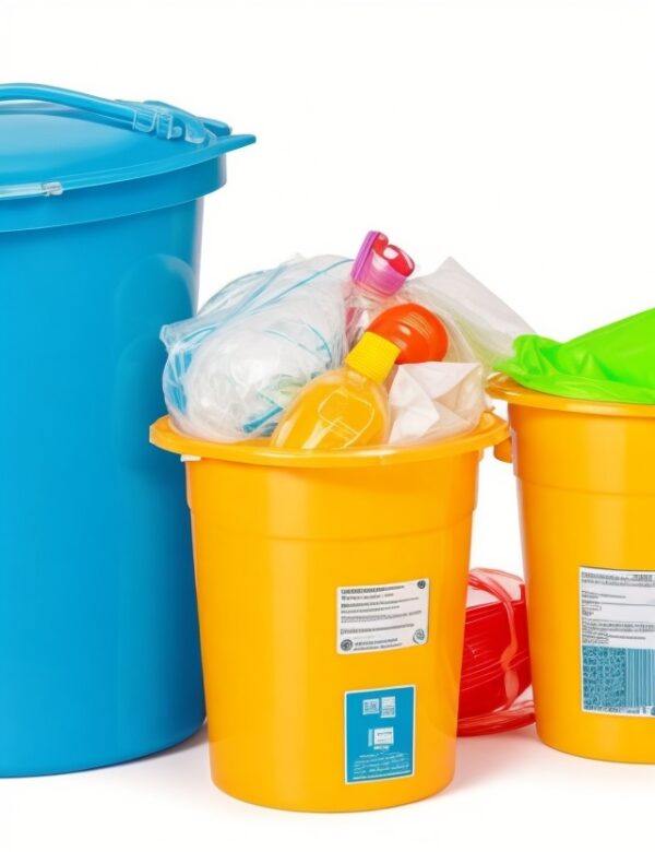 yellow hazard bin