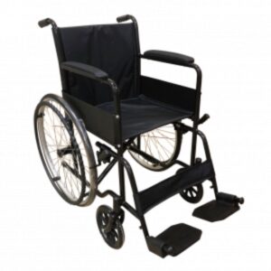 Wheelchair with fixed armrest ��� Black Canvas