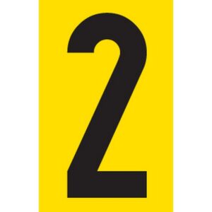 Adhesive Signs – No. 1 – Black-Yellow – 55 x 90mm – SIGNA55-1