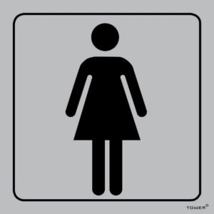 Aluminium Sign – Ladies Toilet – 150 x 150mm – SIGNALLT
