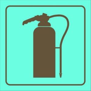 Photoluminescent Sign – Fire Extinguisher – 190 x 190mm – SIGNPFE190