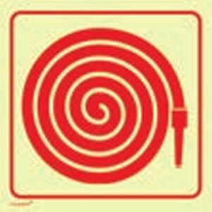 Photoluminescent Sign – Fire Hose – 190 x 190mm – SIGNPFH190