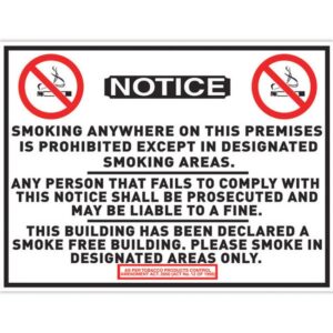 Safety Information Sign – No Smoking – 400 x 300mm – SIGNI7