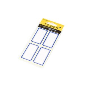 Book Labels – 3,4 x 7 cm – 24’s – White with Blue Border – 1 Pack – BB376524