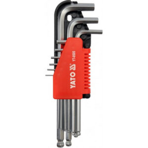 Hex Key Set – Ball End Type – Chrome Vanadium – 9 Piece – YT-0505
