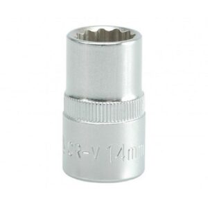 Bi-hex Socket – 12 Point – Chrome Vanadium – 1/2″ Connector – Standard Length – 14mm – YT-1276