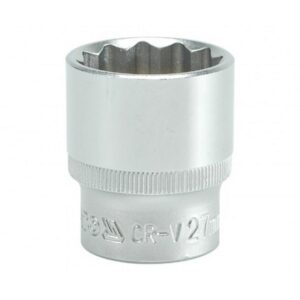 Bi-hex Socket – 12 Point – Chrome Vanadium – 1/2″ Connector – Standard Length – 27mm – YT-1289
