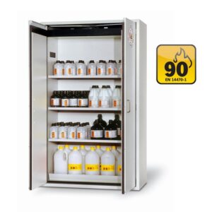 Fire Resistant Cabinet – S-Line – Storage of Flammable Hazardous Materials – 119.6 x 61.6 x 196.8 cm – IASE30115-1