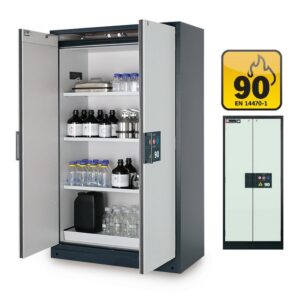 Fire Resistant Cabinet – Q-Line – Storage of Flammable Hazardous Materials – 119.3 x 61.5 x 195.3 cm – Grey – IASE30001041-1