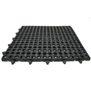 Rubber Tile – Tough Deck MK3 – Drainage and Bakkie Mat – 48 x 48 x 2 cm – Black – RUBMK3