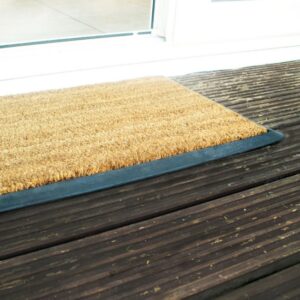 Doormat – Coir Rubber Ramp-Mat – 60 x 40 x 2 cm – Black and Brown – RCM00006