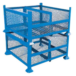 Stackable Cut-Away Steel Cage – Blue – 476Kg – STACKCAGE2