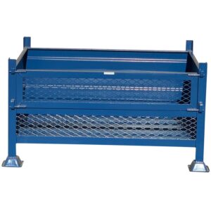 Stillage Bin – Stackable Steel Bin – Half Drop Side – Blue – 2000Kg – SBD4324