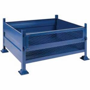 Stillage Bin – Stackable Steel Bin – Half Drop Side – Blue – 1800Kg – SBD4318