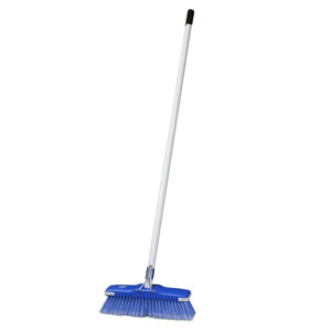 Floor Broom – Complete – GB6 – Soft – Black PVC Fibre Centre – Coloured Border – Buffers – Metal Handle – 55 Grip – Pack of 5 – F3366