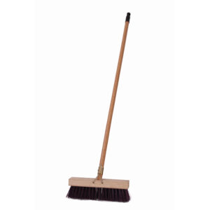 Gutter Sweeper Broom – Complete – Millennium Synthetic- Brown Polypropylene Fibre – Wooden Handle – 55 Grip – 37.5cm – Pack of 3 – F3263