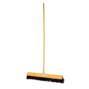 Platform Broom – Complete – Rainbow – Synthetic Fibre – Wooden Screw-in Handle – 61cm – Pack of 3 – F3564