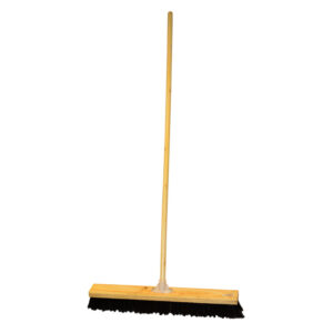 Platform Broom – Complete – Rainbow – Soft Synthetic Fibre – Wooden Screw-in Handle – 61cm – Pack of 3 – F3566