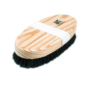 Floor Polishing Body Brush – Black Fibre – Unvarnished Back with Elastic Strap – 23cm – Pack of 5 – F4407