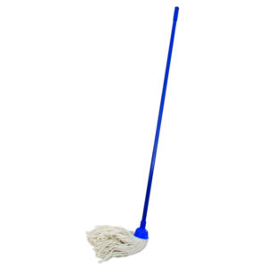 Mop – Complete – W2 Head with with Plastic Socket – Metal Handle – Blue – 265g – Pack of 5 – F8759