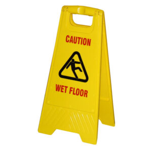 Warning Sign – Wet Floor – Cleaning – Yellow – Pack of 10 – F7777