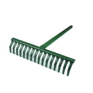 Garden Rake – Complete – Flat Steel Head – Metal Handle – Pack of 5 – F8795
