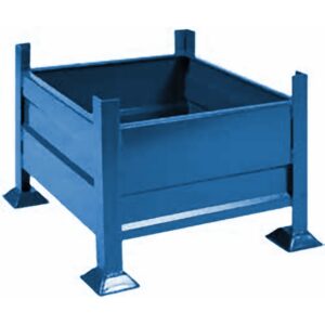 Stillage Bin – Stackable Steel Bin – Solid Side – Blue – 100Kg – (MOQ 10) – SB1518