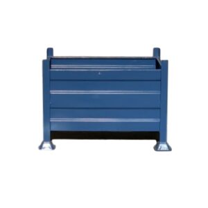 Stillage Bin – Stackable Steel Bin – Solid Side – Blue – 800Kg – SB3212