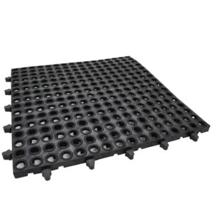 Rubber and Plastic Mat – MK3 Drainage and Bakkie – 48 x 48 x 2 cm – Black – Pack of 2 – RUBMK32