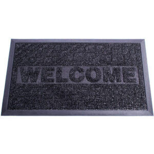 Heavy-Duty Doormat – Design Decoturf Ribbed Mat – 75 x 45 x 0.5 cm – Black – DE070001-black