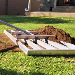 Lawn Leveller Rake – Aluminium – 98 x 45 x 186cm – L001