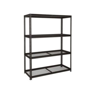 Steel Shelving – 4 Tier – Heavy Duty – Boltless – Metal Frame and Shelves – Charcoal – ADIY3905