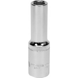 Bi-hex Deep Socket – 12 Point – Chrome Vanadium – 1/2″ Connector – 76mm Length – 10mm – YT-12932
