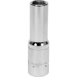 Bi-hex Deep Socket – 12 Point – Chrome Vanadium – 1/2″ Connector – 76mm Length – 12mm – YT-12934